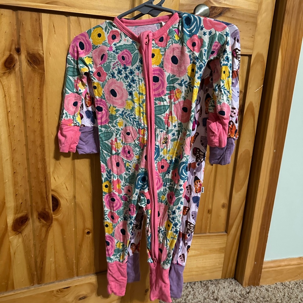 Little Sleepies Colorful Floral Footie